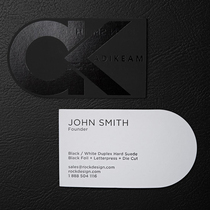 Black and white card high-end name piece design making high-end business company order for special bronzed personality name piece design