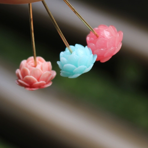 Двухцветные синтезированные коралловые бусы, бусины, браслет из бусин, четки бодхи, аксессуары, аксессуар