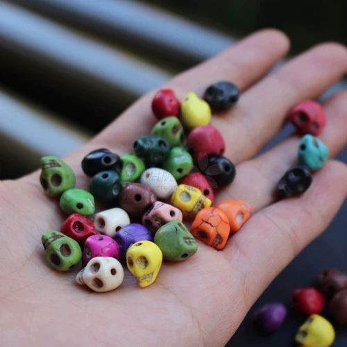 Аксессуар, бусины ручной работы, аксессуары, бирюзовый белый браслет из бисера, 10мм