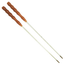 Shivering hollow bamboo wire club 50 cm shake bar Bull Fascia Handle Front Fine 5 mm Rear Thick GRP Inclined Hole Copper Head Rod