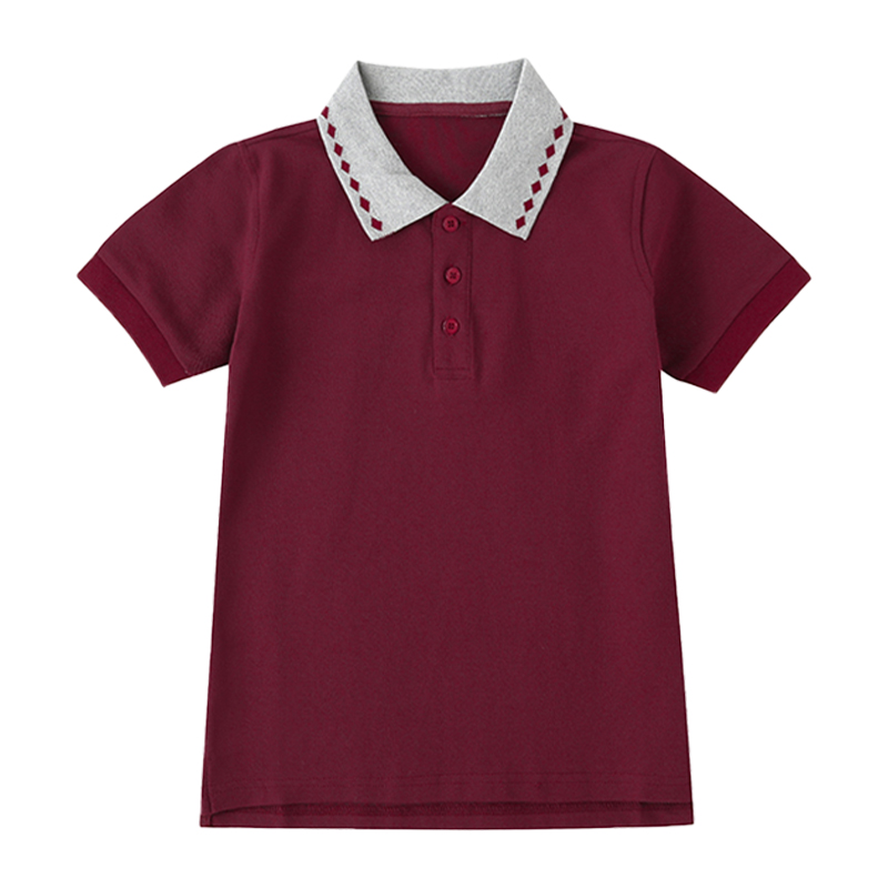 厦门实验小学校服冬季防寒服枣红色冲锋衣春秋棒球服长裤衬衫短袖 - 图0