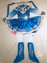 Dance Rhyme Little Dance Home Solo Dance < Sky Blue Blue > Dance Suit Classical Dance Folk Dance Performances Costume Children