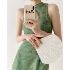 Srose 重庆森林/ 复古显白绿色改良版新中式国风旗袍连衣裙2024夏