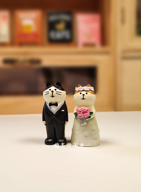 欢迎参加我们的婚礼结婚布置小摆件可爱猫咪订婚婚房装饰伴手礼