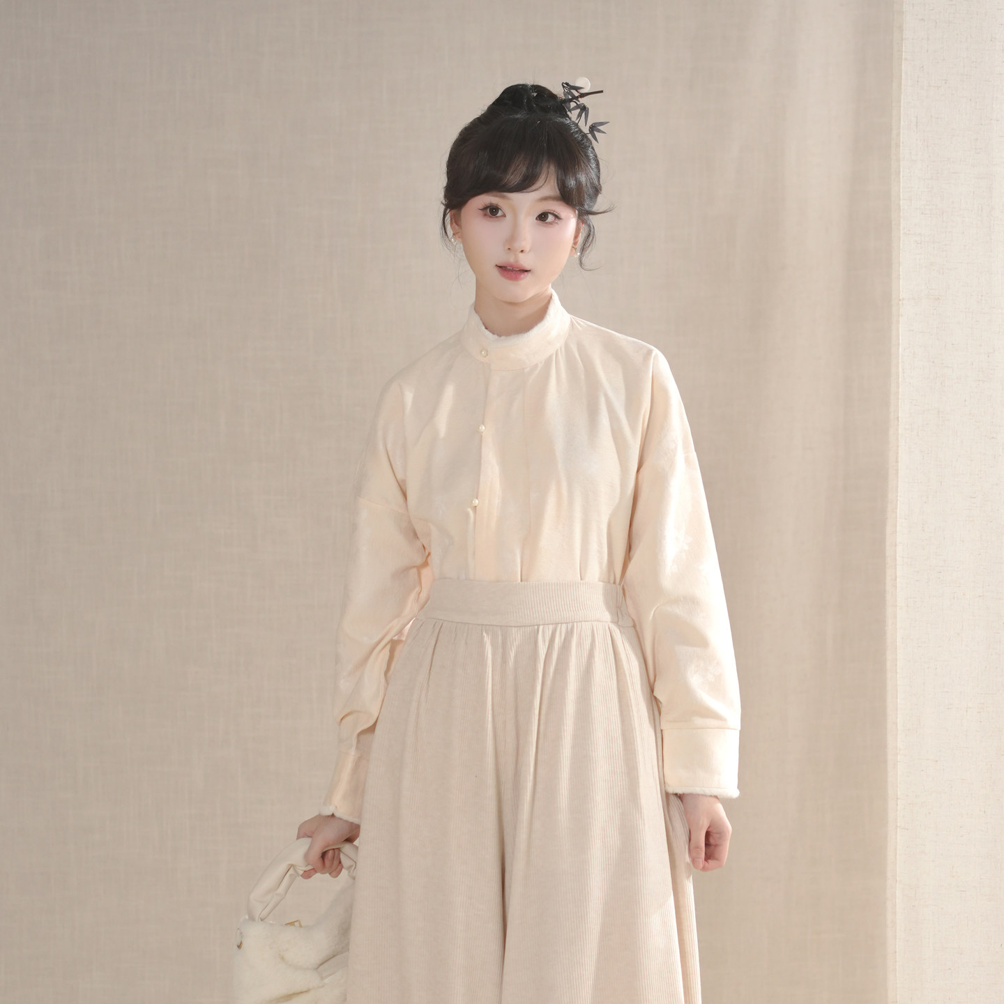 织尚御司原创汉服女改良圆领弓袋袖中衣宋裤秋冬百搭日常通勤加厚,淘宝优惠券,粉丝福利购,淘宝优惠卷