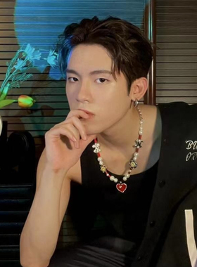 王嘉尔同款 SALUTE ACADEMY x Nbostore创可贴爱心笑脸项链廖效浓