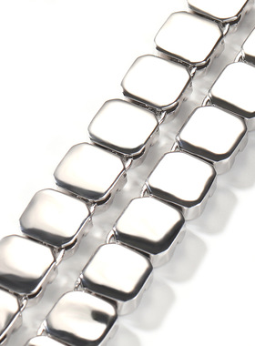 铜镶锆石十字型冰糖项链