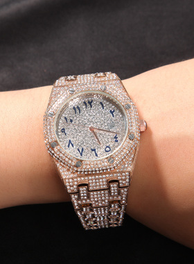 满钻阿拉伯文大表盘男士手表