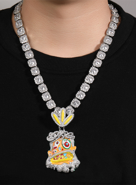 彩色滴油鬼怪卡通头像吊坠