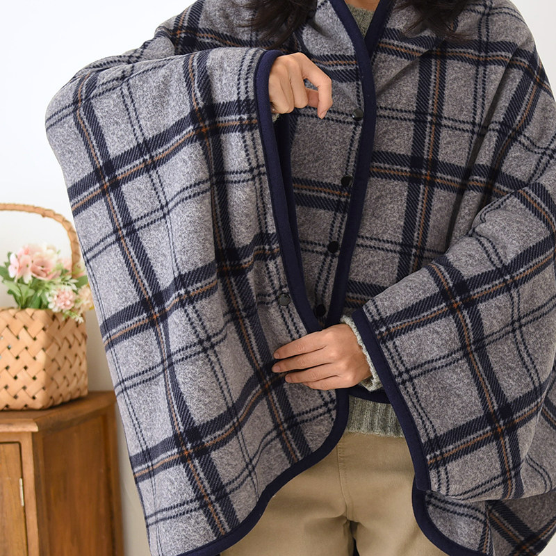 办公室午睡毯带袖扣毛毯冬季加厚盖毯披肩保暖沙发午休毯斗篷披风,淘宝优惠券,粉丝福利购,淘宝优惠卷