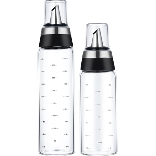 Стеклянный масляный горшок с нержавеющей стали рта соевый соус горшок с кунжутным маслом горшок с уксусной кастрюль.