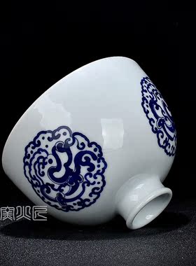 景德镇老厂货文革瓷青花