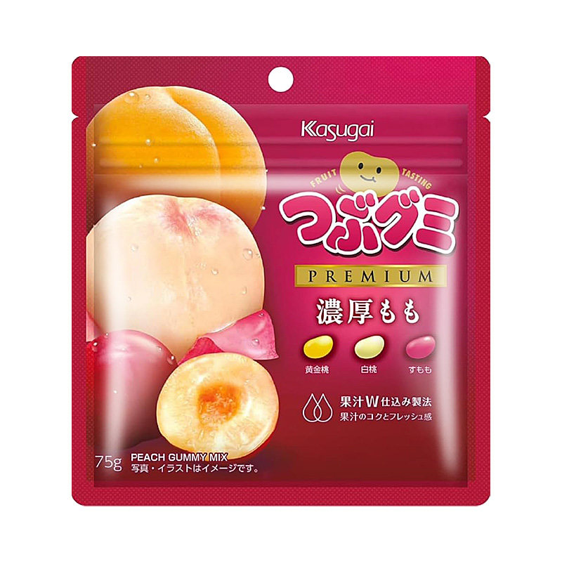 日本进口零食春日井三种桃子味脆皮软糖夹心果汁浓厚葡萄腰豆QQ糖,淘宝优惠券,粉丝福利购,淘宝优惠卷
