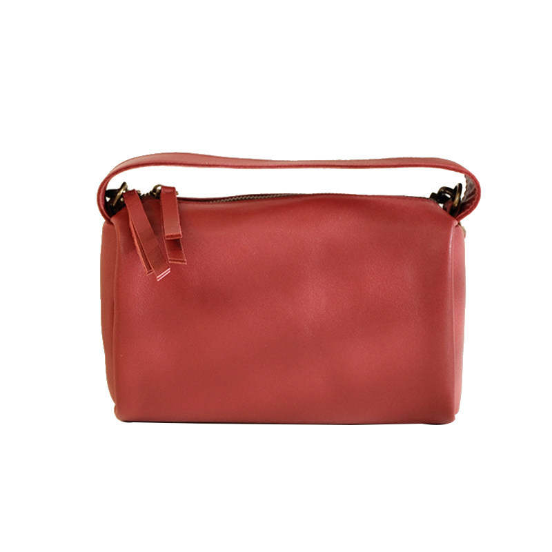 葱木 慵懒风松弛感包包 超软羊皮包红色包手提水桶包圆筒包斜挎包,淘宝优惠券,粉丝福利购,淘宝优惠卷