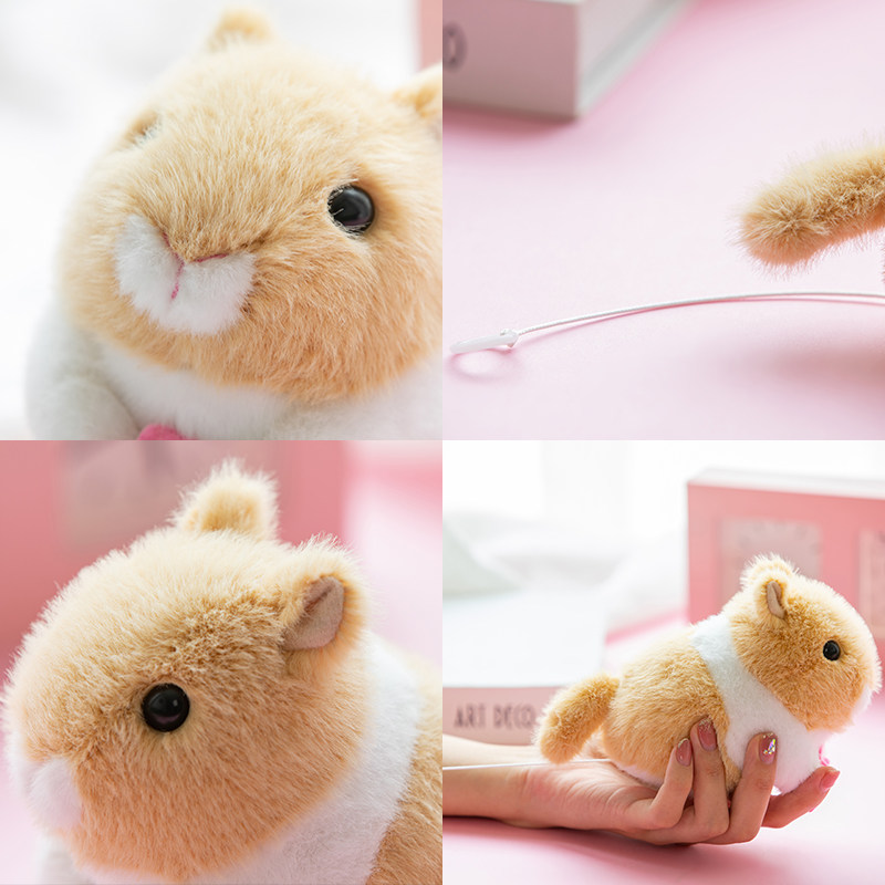 摇尾巴玩具小仓鼠毛绒公仔拉绳会动的可爱小兔子卡通玩偶拉线转圈,淘宝优惠券,粉丝福利购,淘宝优惠卷