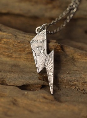 屾唐制造摩根纯银925闪电吊坠