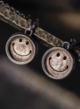 纯手工吊坠银摩根硬币印第安古币