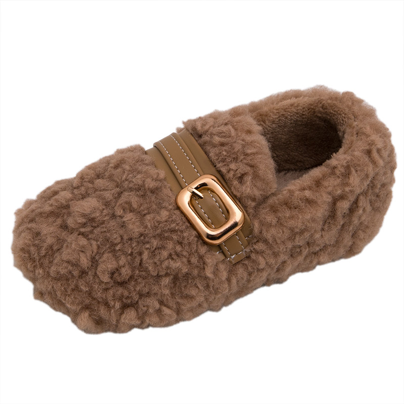 女童加绒毛毛鞋2025秋冬款羊羔毛保暖一脚蹬儿童女宝宝棉鞋豆豆鞋,淘宝优惠券,粉丝福利购,淘宝优惠卷