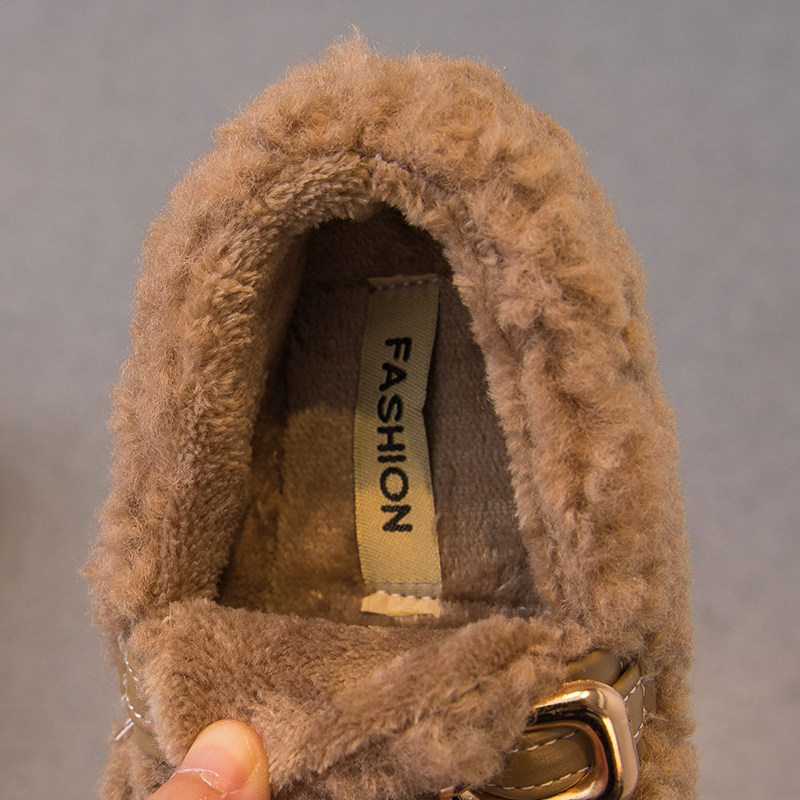 女童加绒毛毛鞋2025秋冬款羊羔毛保暖一脚蹬儿童女宝宝棉鞋豆豆鞋,淘宝优惠券,粉丝福利购,淘宝优惠卷