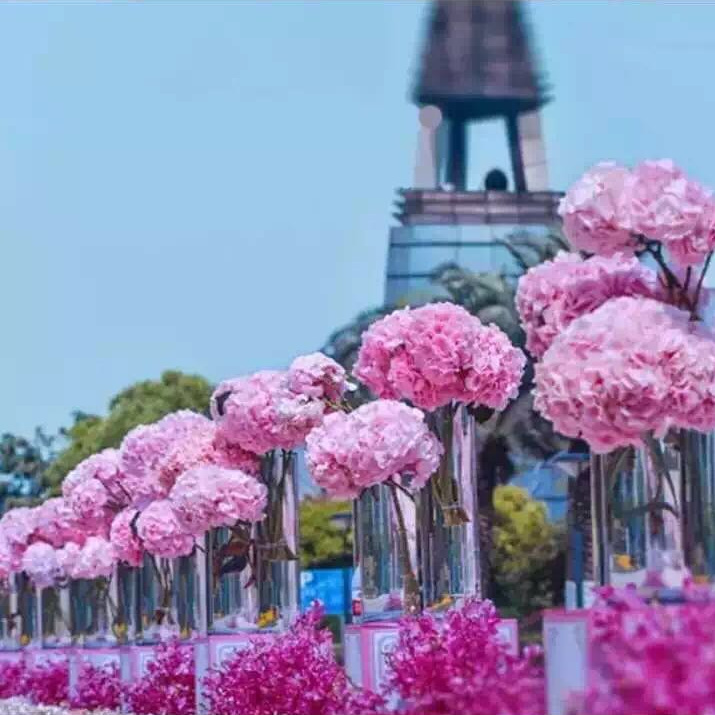 商场韩式婚礼路引亚克力花瓶富贵竹塑料圆直筒鲜花醒花桶化妆空瓶