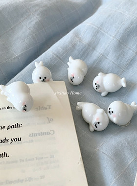 细细条立体小海豹洞洞鞋扣