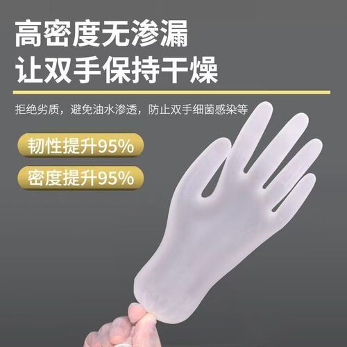 一次性PVC手套防护乳胶橡胶厨房餐饮洗碗防水胶皮食品级手套加厚 - 图3