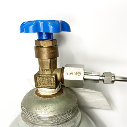 316不锈钢 钢瓶气瓶转换接头 G5/8 W21.8转1/8 1/4英寸卡套 氮氢 - 图0