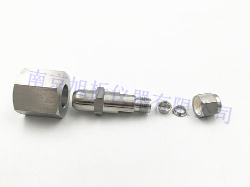 316不锈钢 钢瓶气瓶转换接头 G5/8 W21.8转1/8 1/4英寸卡套 氮氢 - 图2