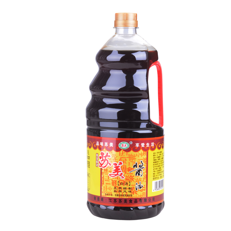 苏美甜油 1.9L苏美白汤酱油纯粮酿造凉拌菜江浙沪1瓶包邮整箱优惠