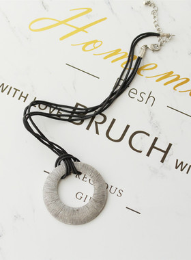 美式风紫色猫眼石质感涩谷短项链