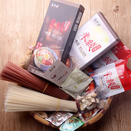 云南特产松茸过桥干米线云雄高阿婆纯米线方便速食带料包米线4盒 - 图1