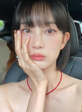 普陀山官方正品民族风串珠项链红色彩色小米珠本命年护身符颈链女