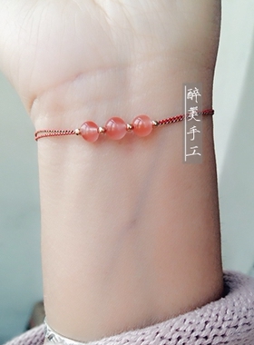 手工编制手链文艺风女