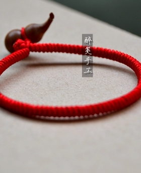 手工编织手绳桃木民族风