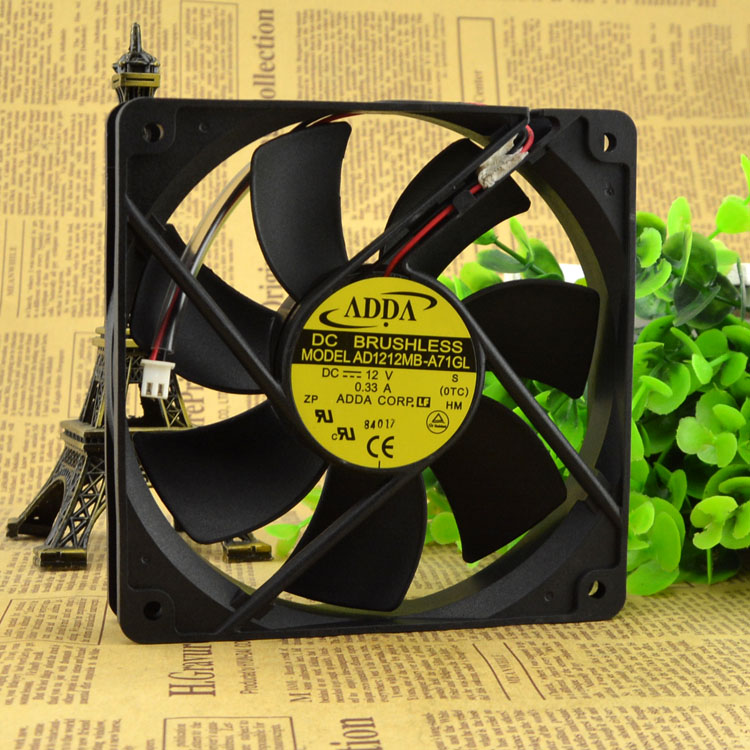 ADDA 12cm AD1212MS-A71GL 12V 0.34A 2Wire Case Fan