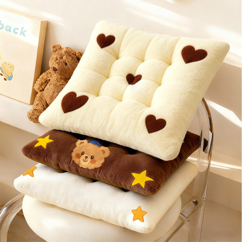 坐垫学生教室冬加厚防屁股痛椅子2025新款凳子垫子久坐办公室毛绒