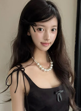 韩版气质名媛高级感渐变仿珍珠项链轻奢优雅锁骨链时尚气质颈链