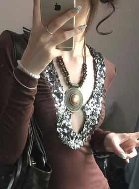 法式复古串珠项链女小众设计感高级轻奢气质锁骨链2025新款颈链