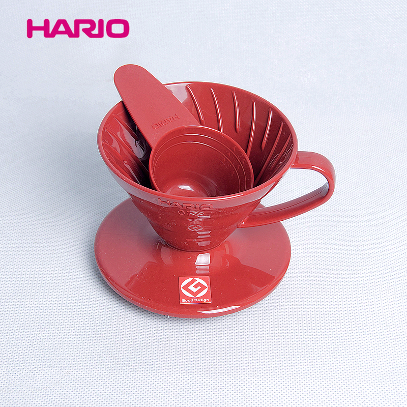 日本Hario V60透明树脂滴滤杯 手冲咖啡滤杯 VD-01T VD-02T 四色