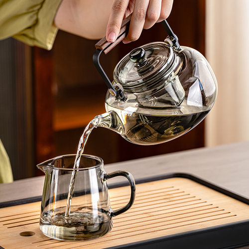 瓷牌茗玻璃旅行茶具便携式车载泡茶器高档随身套装户外功夫泡茶壶 - 图1
