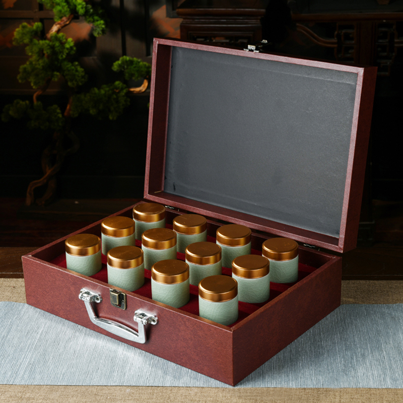 小号茶叶罐随身旅行便携迷你密封储物罐陶瓷创意个性时尚包装礼盒-图3
