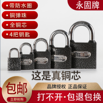 Permanent fixed board copper core special thickness waterproof padlock dorm room more wardrobe sub-theft small locking head warehouse door door iron padlock