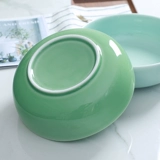 Керамическая большая суп -миска Домашний суп, Longquan Celadon Plain 11 -Inch Light Loop Soup Pot Pure Color Большая миска и бассейн