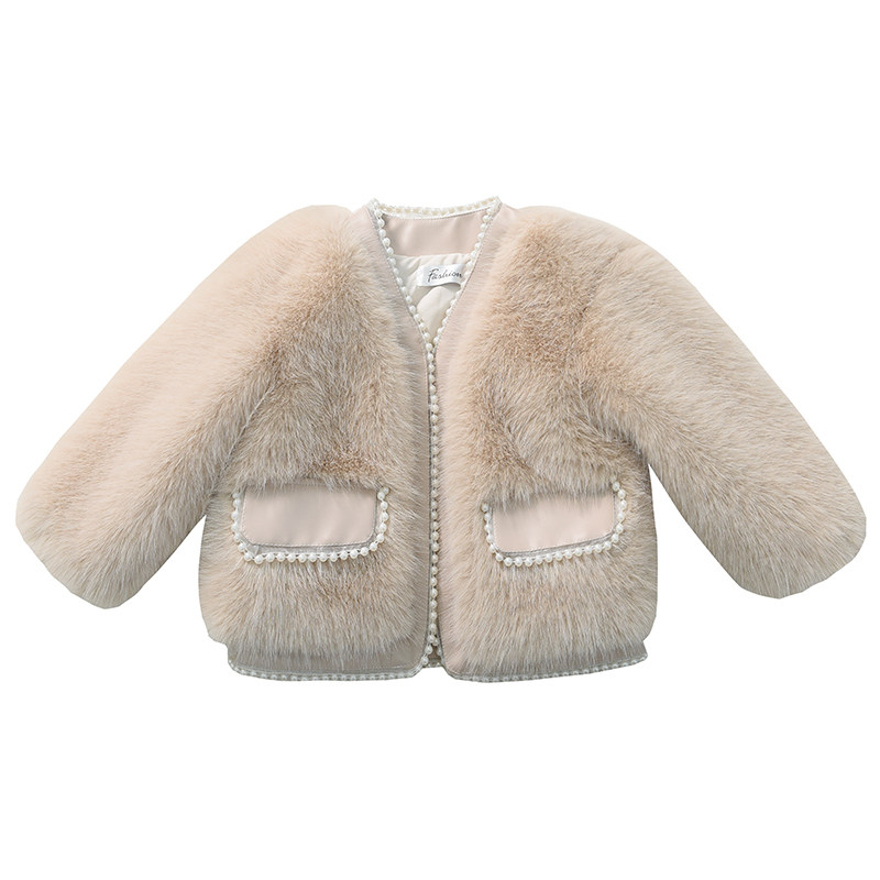 女童皮草外套秋冬加厚保暖仿狐狸毛洋气上衣儿童宝宝毛毛棉衣童装,淘宝优惠券,粉丝福利购,淘宝优惠卷