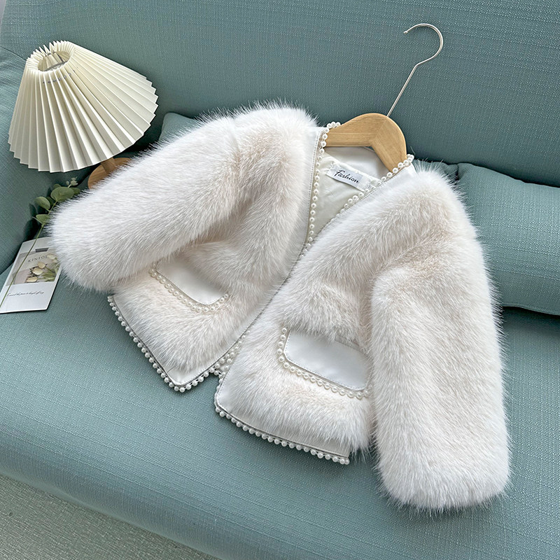 女童皮草外套秋冬加厚保暖仿狐狸毛洋气上衣儿童宝宝毛毛棉衣童装,淘宝优惠券,粉丝福利购,淘宝优惠卷