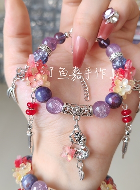 珠世印象手串鬼灭之刃衍生手链原创设计二次元定制琉璃珠串手工新