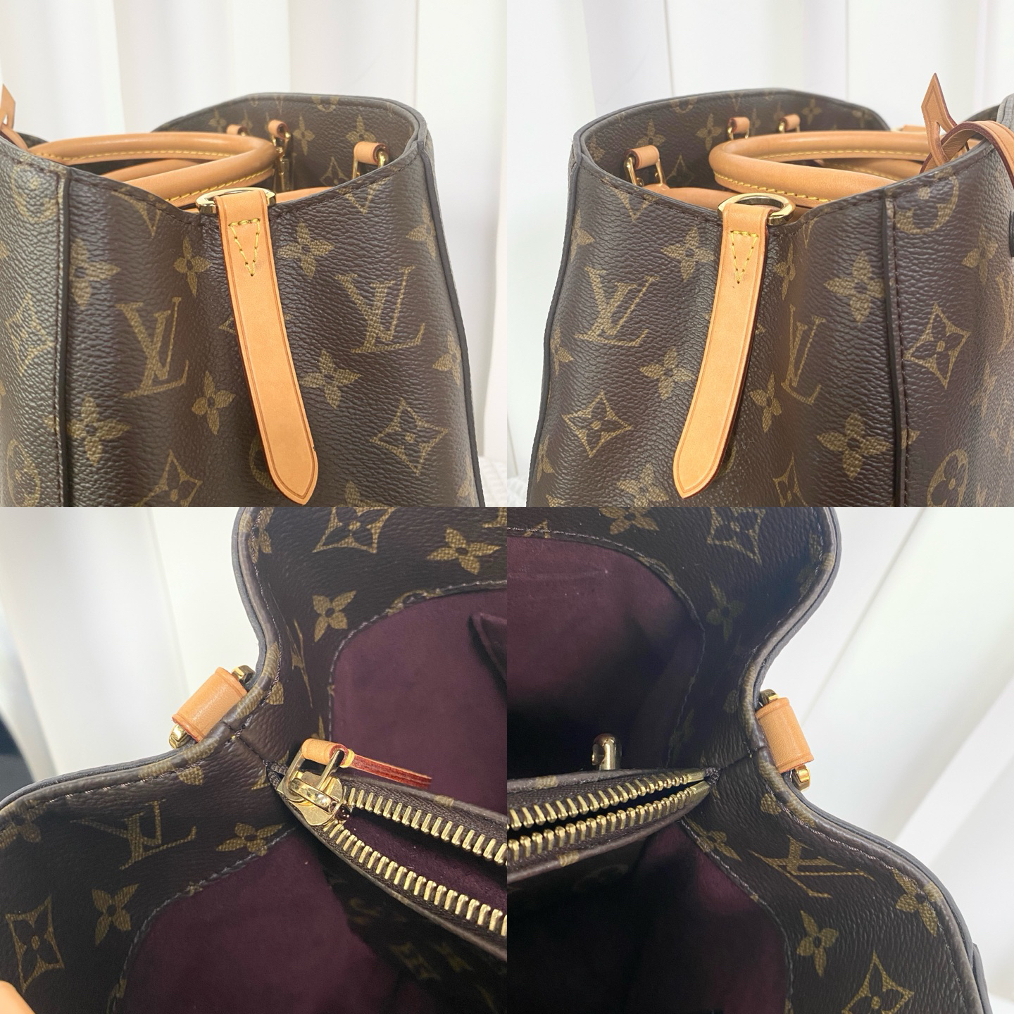 编号16595A LV老花Montaigne蒙田中号手提挎包 A级正常使用感 - 图2