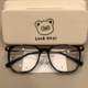 Large frame bare face artifact black frame glasses myopia can match the degree of women's anti-blue light square face eye frame men's trend
