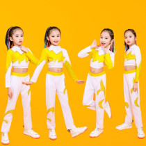 New bodybuilding playground Gymnastics Children Cheerleaders Wear the Lean Yellow Games Contest