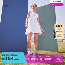 Nike Nike Official DRI-FIT Womens speed dry tennis one-piece dress breathable splicing V collar comfort DX1428